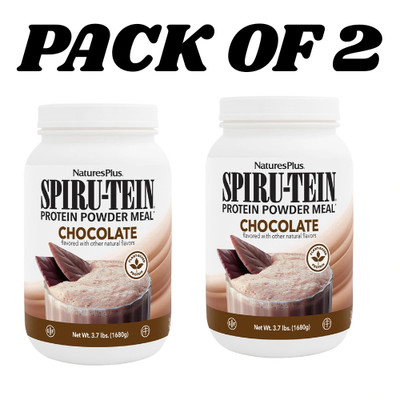 NaturesPlus SPIRU-TEIN Chocolate Plant Protein 3.7 lb   Pack of 2