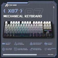 ATTACK SHARK X87 Wireless Tri-Mode Mechanical Gaming Keyboard Hot Swappable RGB 2