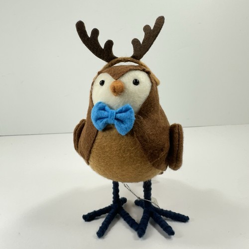 2016 Target Feathery Friends Christmas Fabric Bird Bucky Reindeer Antlers Bowtie - Picture 9 of 14