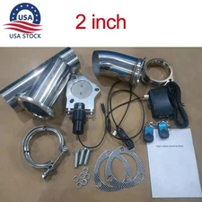 2" Electric Exhaust Valve Y Pipe Control Motor  Valve with Remote Switch Kit