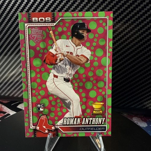 Roman Anthony RC 2026 Topps Series 1 Easter Polka Dots Green/Pink SP #189