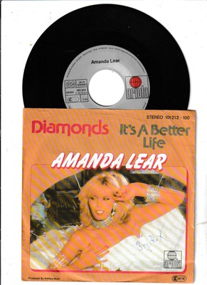 Amanda Lear Diamonds / Its A Better Life Vinyl Single 7inch Ariola