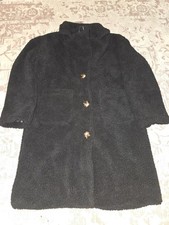 Image of Size 16 Prettylittlething Borg Longline Coat, Black