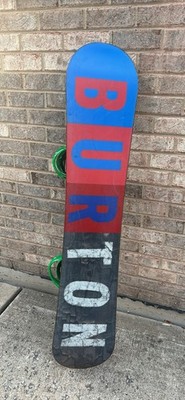Burton Blunt Snowboard, Mission Green Bindings Fully Functional