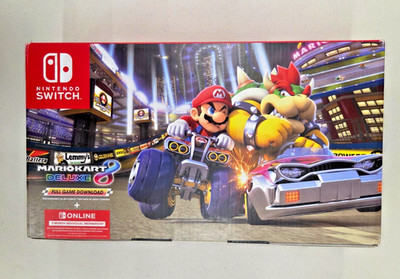 Nintendo Switch  with Neon Blue & Neon Red Joy-Con  + Mario Kart  8 Deluxe New