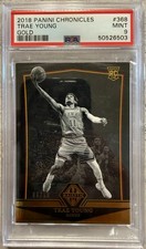 2018 Panini Chronicles GOLD #368 TRAE YOUNG Rookie Card - PSA 9 - #/10. rookie card picture