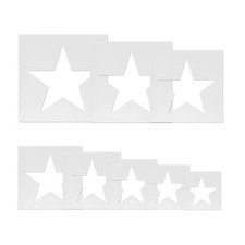 Large Star Stencil set Reusable Twinkle Star Painting Template set 8 PCS
