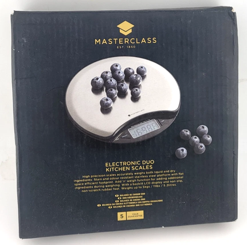 MasterClass Electronic Round Digital Dual Dry and Liquid Platform Scales