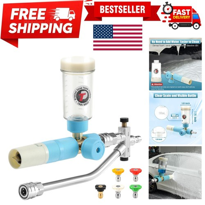 #ad Foam Cannon with Dual Connector Accessory Soap Cannon for Pressure Washer ... $56.99