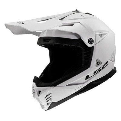LS2 Gloss White Gate II Solid Helmet 708-1023