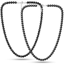 MagnetRX Magnetic Hematite Stone Necklace Choker Meditation Yoga Necklace Unisex