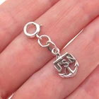 WALTER LAMPL 925 Sterling Silver Vintage US Navy Spring Ring Charm Pendant