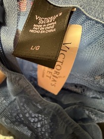 Victoria&rsquo;s Secret Blue Very Sexy Push Up Bra And Panty short Set 32DD Large New