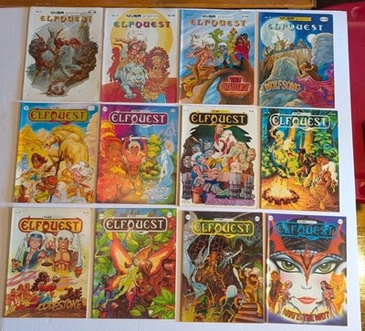LOT RARE ELFQUEST #1-17  SERIES WARP GRAPHICS 1978 MAGAZINE/COMIC BOOK GOOD COND