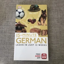 NEW 15-Minute German Language Learning Study Deutsch Phrase Book Guide Germany 