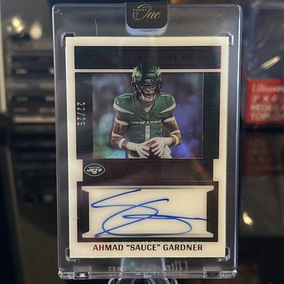 AHMAD ''SAUCE'' GARDNER 2022 PANINI ONE ROOKIE DAY ONE RED RC AUTO /25 