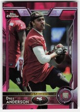 2015 Topps Chrome Pink Refractor Dres Anderson Rookie #169 49ers RC,/399