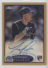 2012 Topps Chrome Rookie Auto Gold Refractor 30/50 Jordan Pacheco #161 Auto 0o9