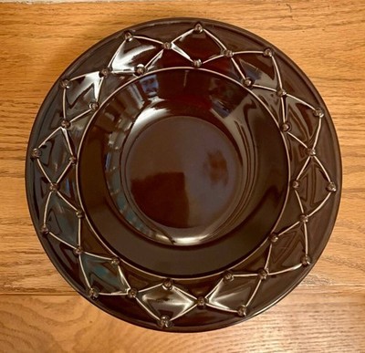 CASAFINA~MERIDIAN~ESPRESSO BROWN~9'' SOUP/PASTA BOWL~CASA STONE~V EXC