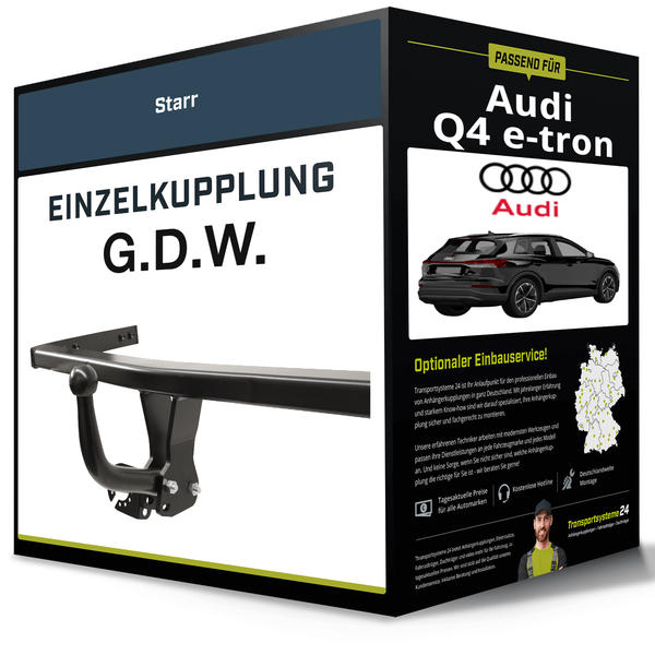 Starre AnhäNgerkupplung für Audi Q4 E-Tron 05.2021-Jetzt Typ F4B G.D.W. AHK-image