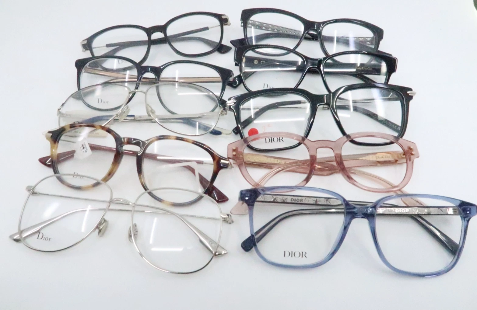 JOB LOT X10 Vintage DIOR eyeglasses frames Italy NOS