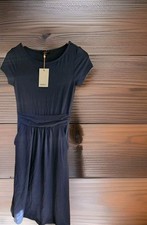 Quince Navy Blue Tencel Jersey Ruched Waist Dress SZ XS NWT Short Sleeve Midi