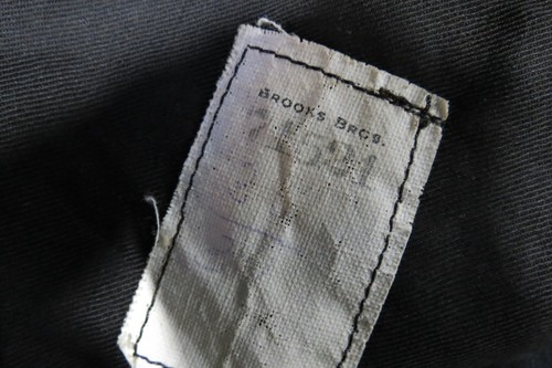 VTG 50's Brooks Brothers heavy weight flannel button fly Tuxedo pants 34-27 - Picture 12 of 12