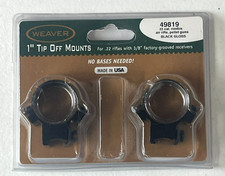 Weaver 49819 .22 Tip-off Ringmount 1 Inch Sure Grip Black Scope Mount New Weaver 49819 .22 Tip-off Ringmount 1 Inch Sure Grip Black Scope Mount New