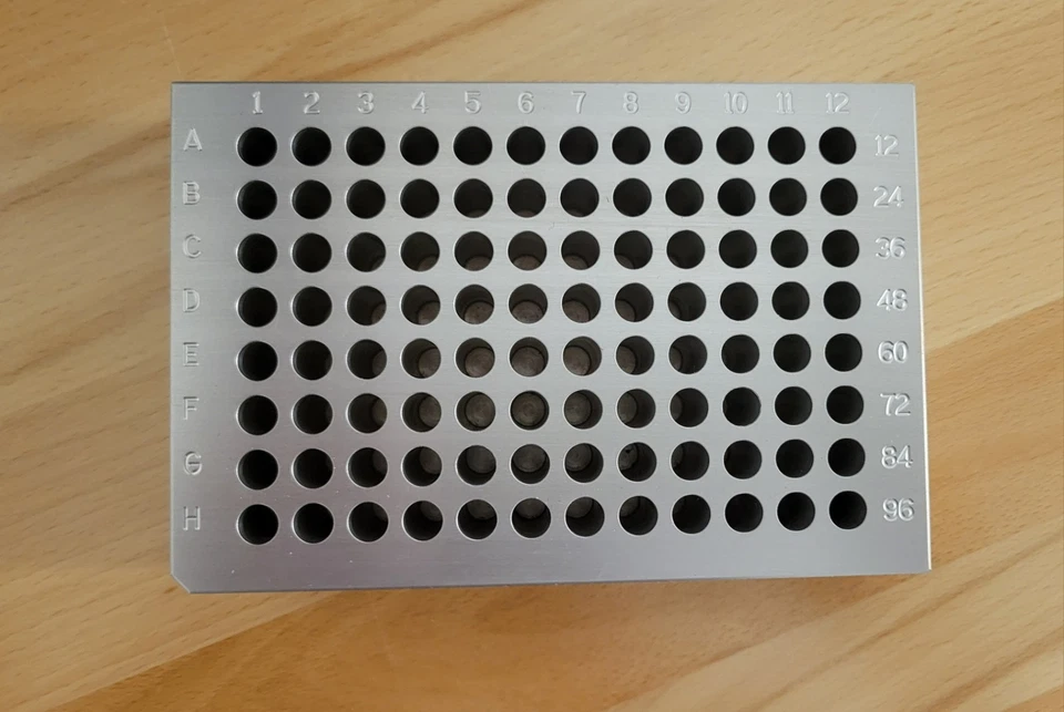 96 Well Aluminum Cooling Block PCR Plate Cooler for 0.2 mL & 0.5ml PCR Tubes 1ea - Image 3 of 4