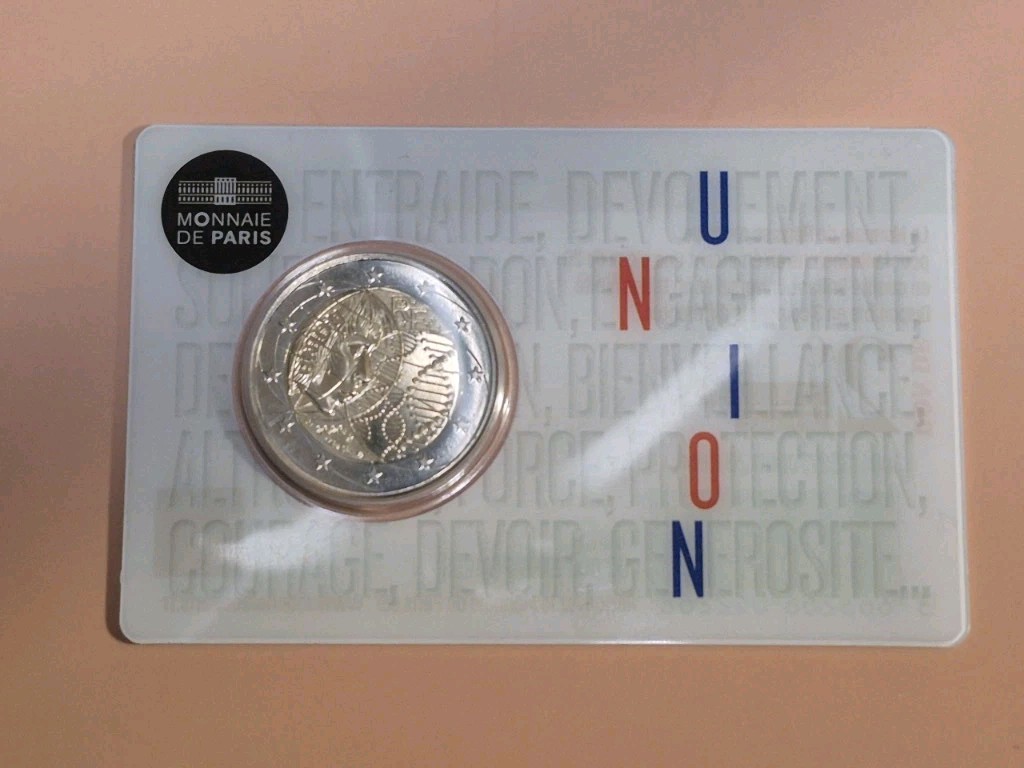 France BU 2 euro € 2020 Commémorative Soutien Recherche Médicale UNION Coincard