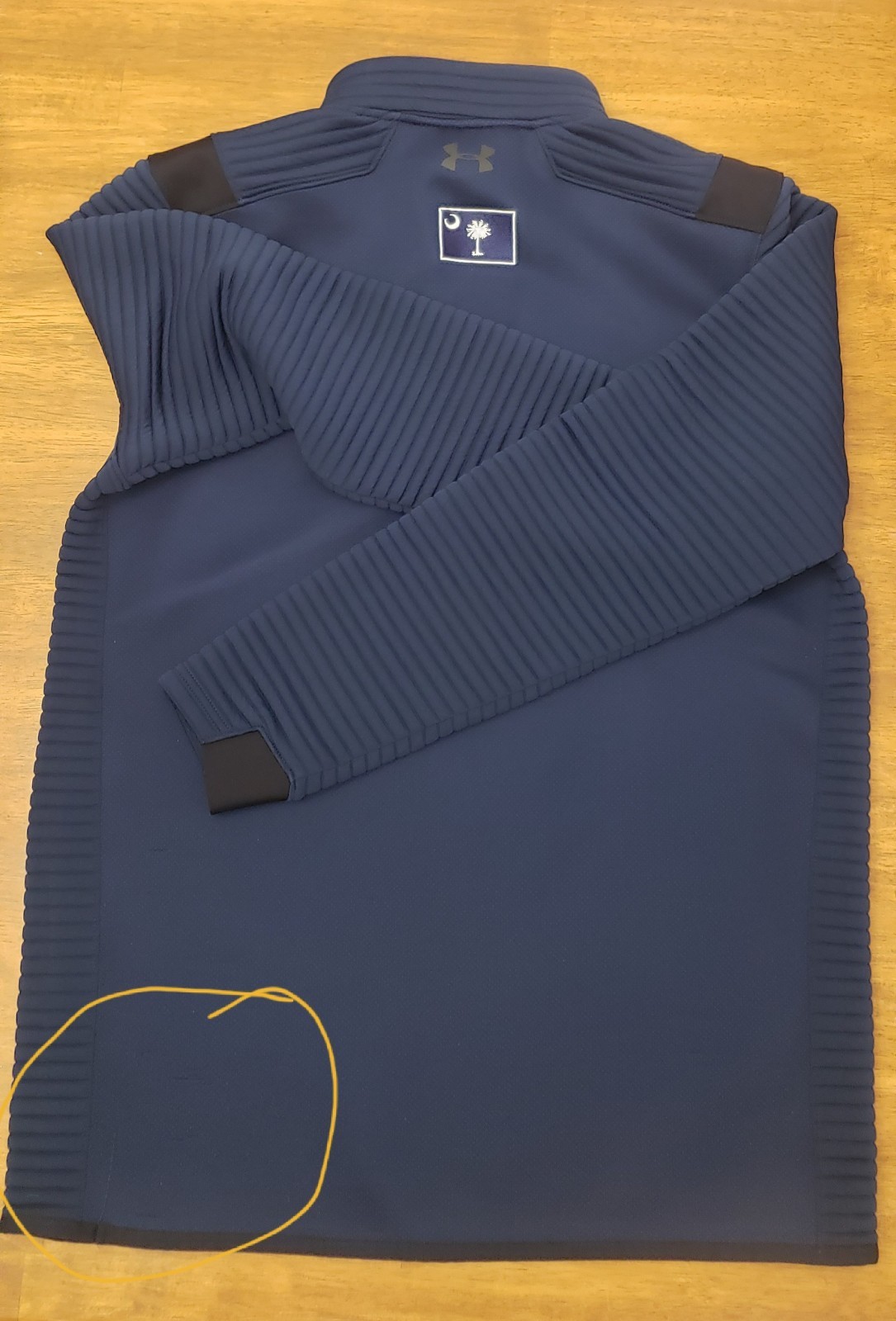 Under Armor Navy Pull Over Medium Added Embroider… - image 8