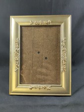 Vintage Photo Picture Frame Gold Ornate 3D Rose Floral Design 5 X 7