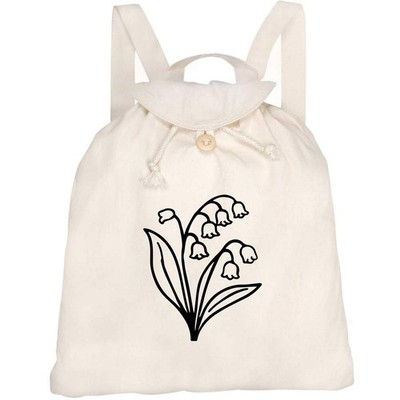 Canvas Rucksack / Backpack ''Maiglöckchen Blume'' (RK00041186)