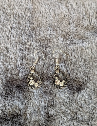 Rhinestone Decor Geometric Drop Earrings | SHEIN A