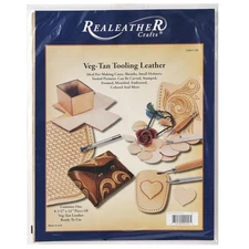 Real Leather Crafts Veg-Tan Tooling Leather Natural, 8.5" x 11"