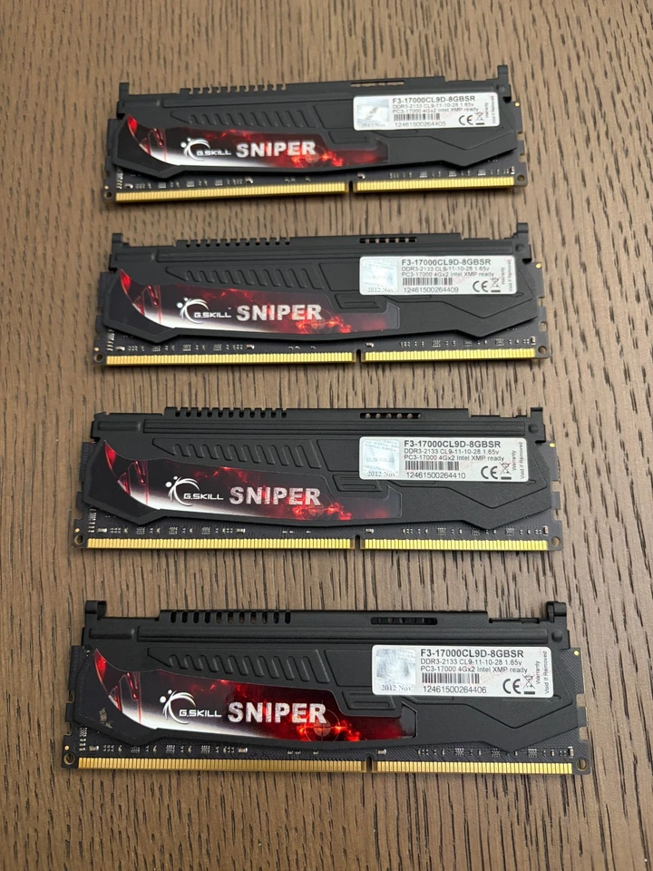 G.SKILL Sniper Series 16GB (4 x 4GB) DDR3 2133 (PC3 17000) (F3-17000CL9D-8GBSR) - Image 2 of 3