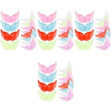 48 pcs  Angel Wing Ornament Patches Luminous Wing Props Christmas Tree Decor
