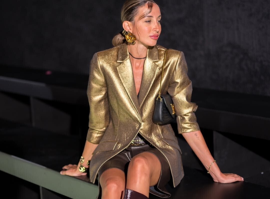 RARE GENUINE ZARA GOLD METALLIC JACKET BLAZER SIZE EXTRA SMALL XS NEW image 5
