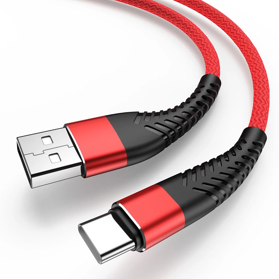 Braided USB Type-C USB-C to USB-A Fast Charge Cable Cord Charger Charging Sync - Image 2 of 4