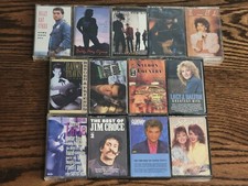 Lot of 13 Country Rock Music Cassette Tapes - Twitty Cyrus Judds Earle Croce