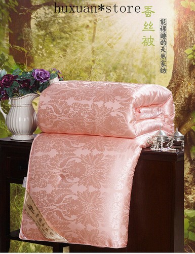 100% Silk Comforter Mulberry Silk Queen Size Tribute Chinese Silk Bedding Duvet - Picture 8 of 23
