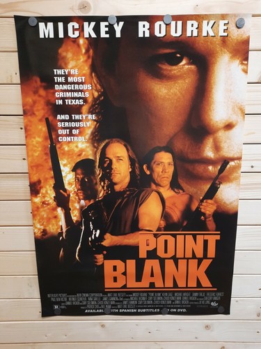 Point Blank Original SS 27x40 Filmplakat RAR (1998) Mickey Rourke - gerollt - Bild 7 von 7