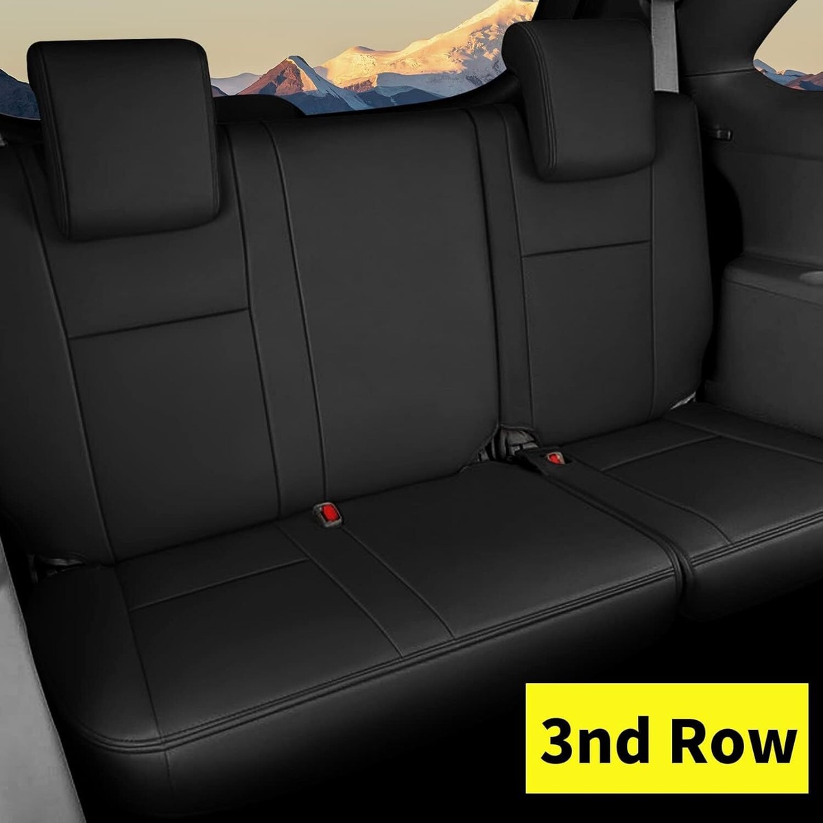 Xipoo PU Leather Seat Covers For 2020-2025 Toyota Highlander (7-Seat With 2nd Row Captain Chairs) - Black & Brown