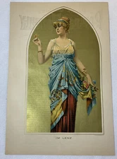 1885 magazine lithograph ~ IM LENZ ~ a colorful Victorian Lady