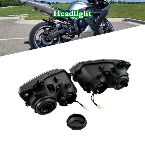 Headlight Head Lamp Assembly Motorcycle Housing New Black For Yamaha YZF R1 2005 - Picture 10 of 20