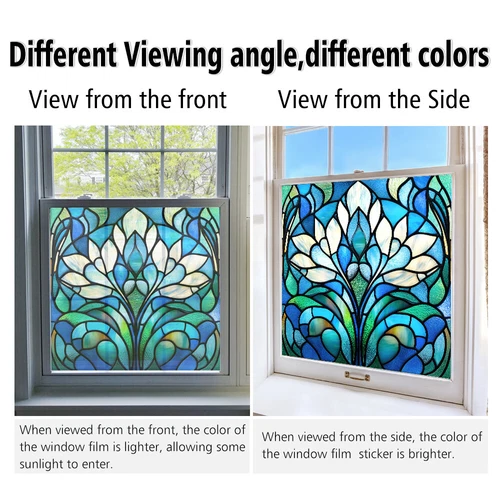 AU Static Cling Glass Window Film Privacy Stained Glass Sticker UV Protection - Picture 33 of 47