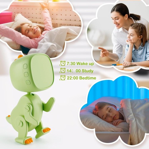 Digital Kinderwecker,Wake-Up Wecker für Mädchen Jungen Kinder Nachtlichter Uhr - Bild 4 von 17
