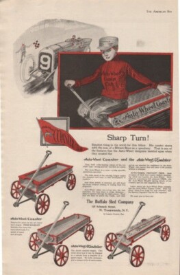 1920 BUFFALO SLED SPORT WAGON TONAWANDA AUTO-WHEEL COASTER ROAD TOY AD 12355
