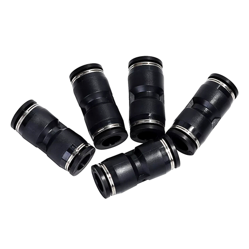 Push To Connect Fittings Straight For 1/2 inch OD Pneumatic Air Line Hose 5Pcs