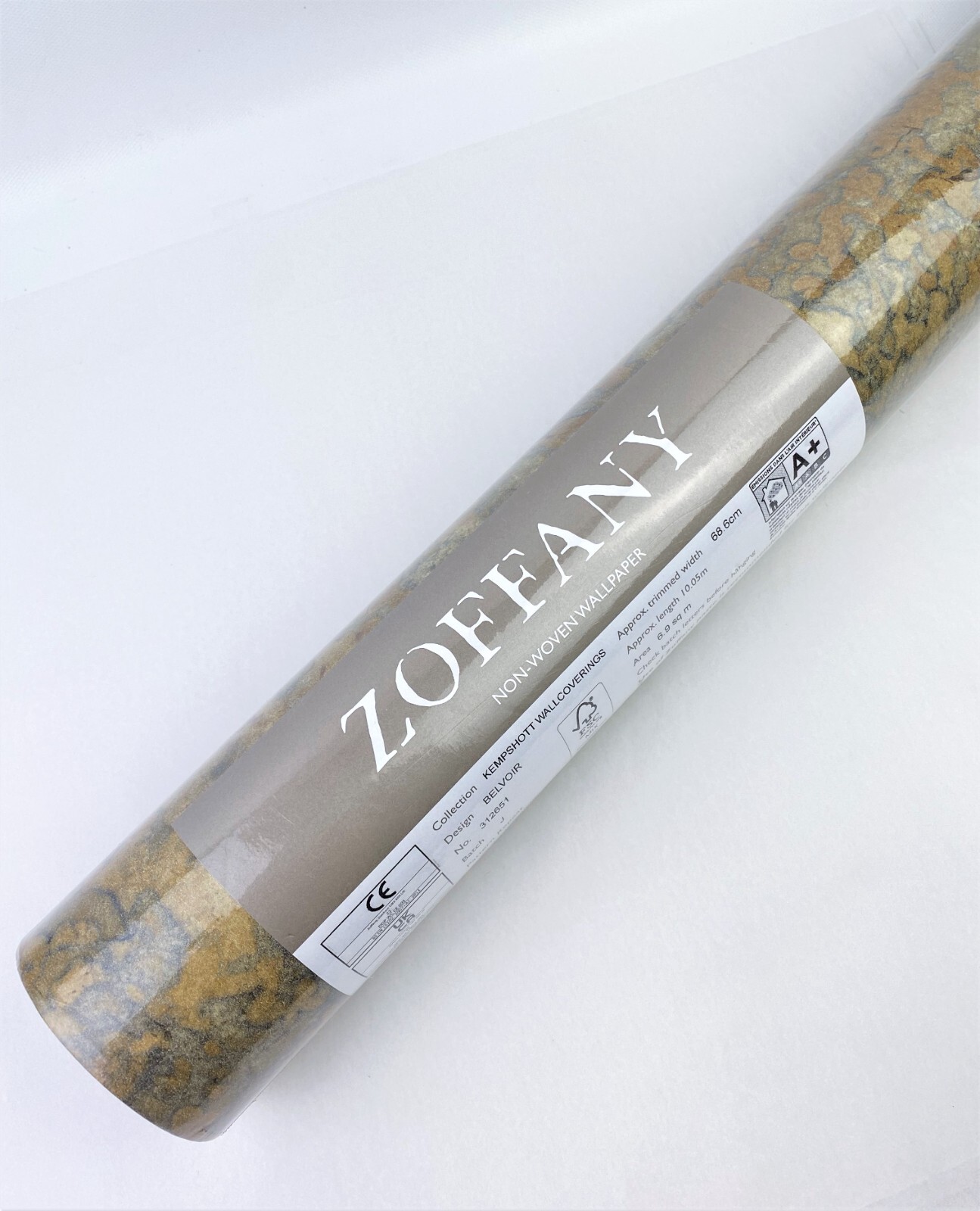 Zoffany Belvoir Blue / Amber 312651 Vinyl Wallpaper Roll eBay